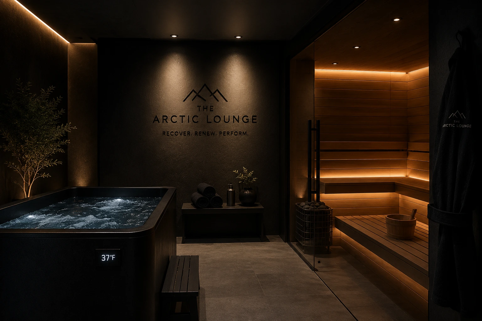 Cold plunge pools at The Arctic Lounge